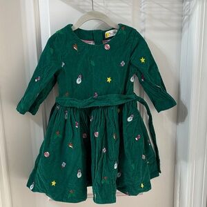 Mini Boden Green Holiday Dress